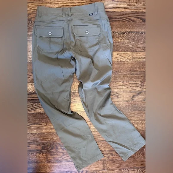 Prana Halle Straight Fit Women's Olive Green hiking pants size 6 regular - Picture 8 of 9